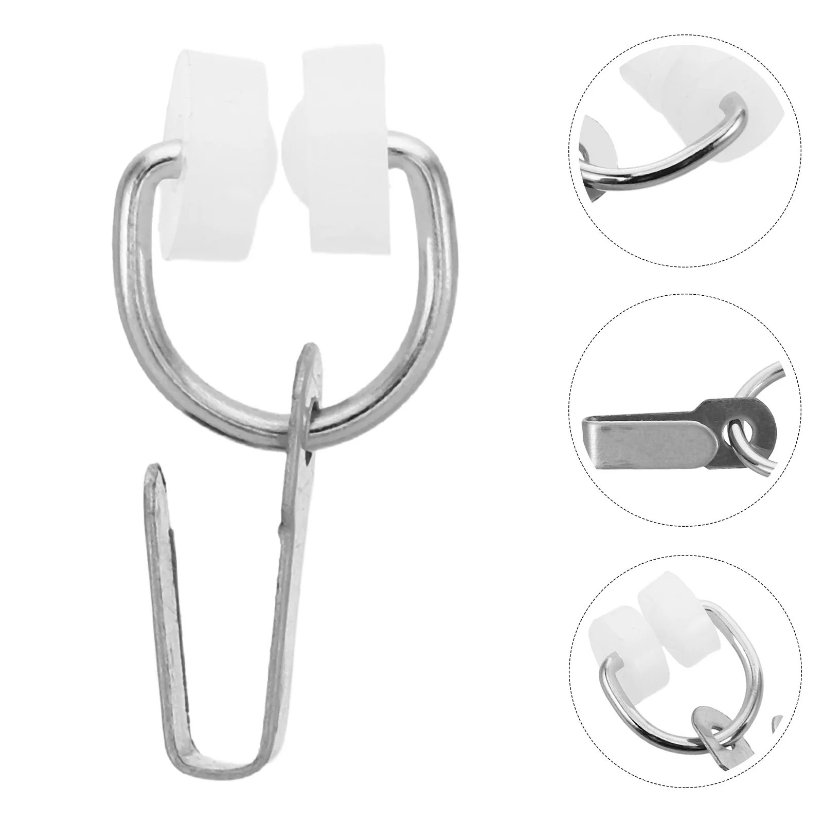 

50pcs Rv Curtain Gliders: Heavy Duty Metal Track Hooks With Smooth Silent Wheels For Motorhome Caravan Window Runners Drapery