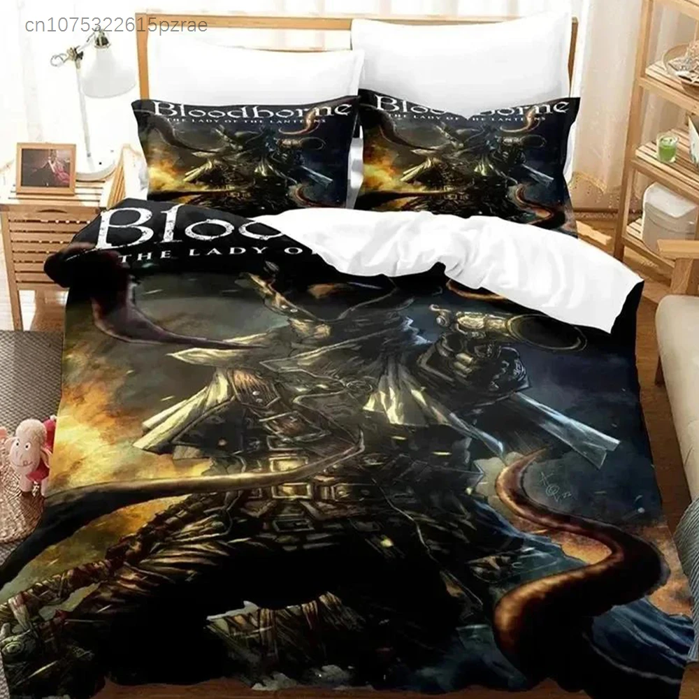 3D Game Lady Maria Bloodborne Bedding Set Printed Bed Set With Pillowcase Bed Duvet Cover Soft Queen King Size Bedclothes Home