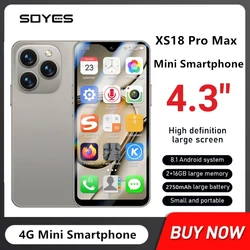 SOYES XS18 Pro Max Mini Smartphone 4.3Inch 2GB RAM+16GB ROM 4G Network Full Band 2750mAh Mobile phone Google Play Store Dual SIM