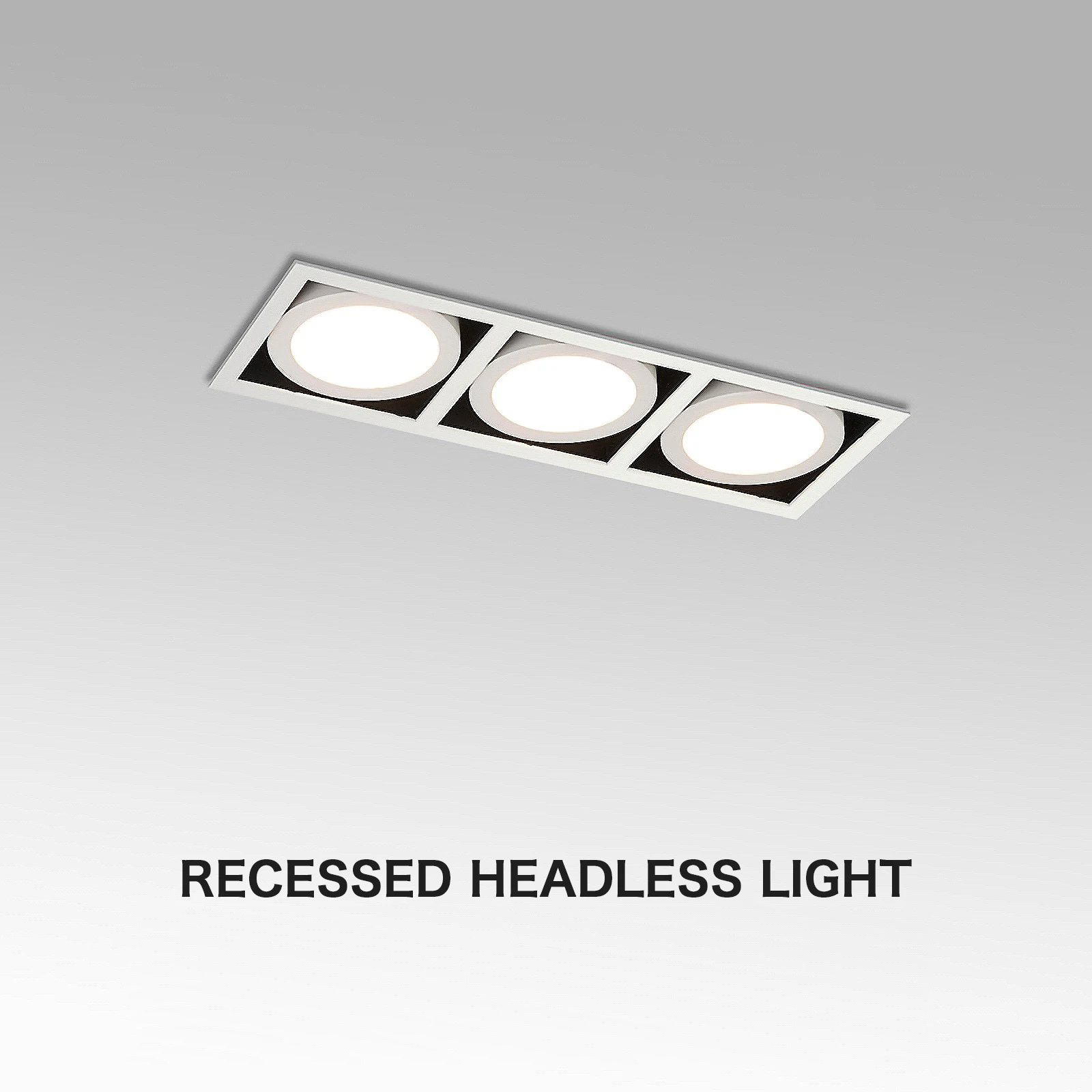 Double Heads Led Downlight LED Rectangular Ceiling Lamp Floodlight Room Embedded 7W 12W 14W 24W Dimmable Lighting Grille Lamp