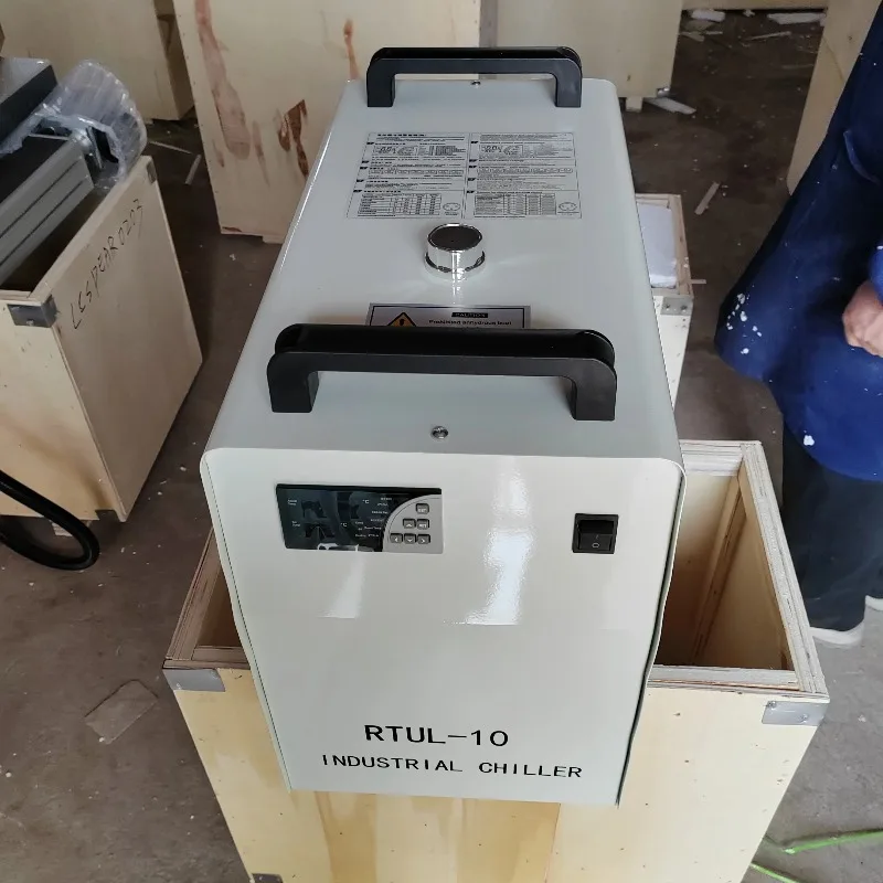 JPT 5Wor 10W УФ-лазерная маркировочная машина для гравировки на пластиковом стекле и металлическом материале включает водяной охладитель CWUL-10 и роторный