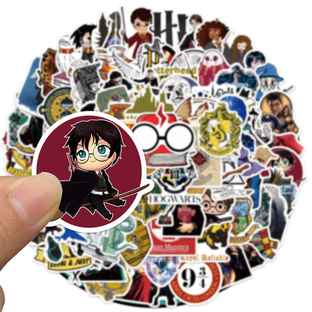 Pegatinas de Harry Potter, refrigerador, funda de teléfono, computadora portátil, pegatinas decorativas para maletas, lindas pegatinas de dibujos animados, juguetes para niños