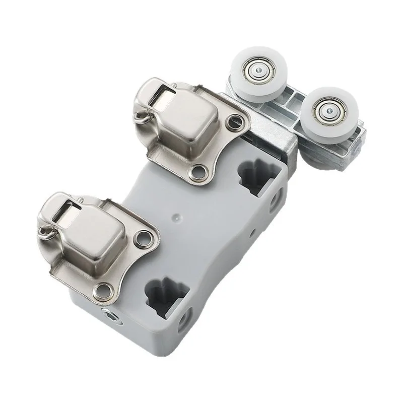 For Metal Wardrobe Translation Folding Door Hardware Accessories, Cloakroom Hanging Rail Pulley Sliding Door Upper
