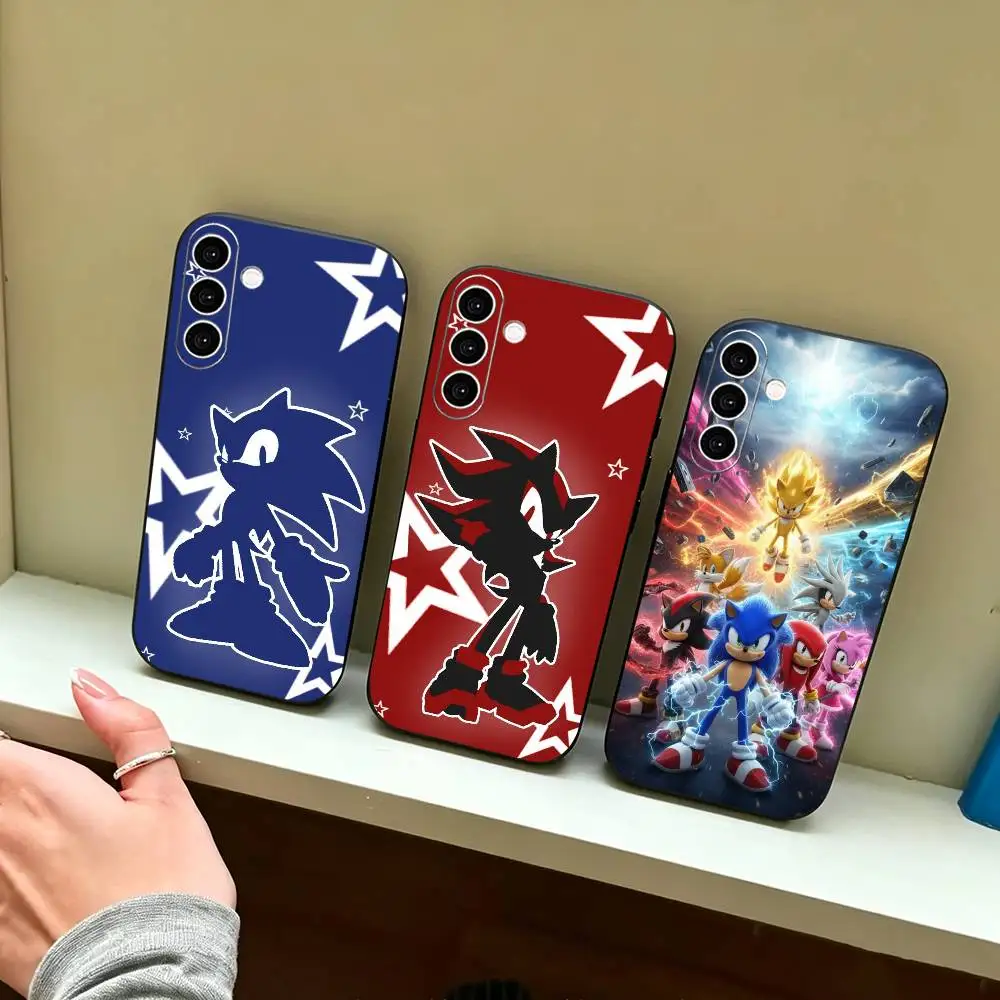 Sonic The H-Hedgehog  Phone Case Black Silicone Soft For Samsung Galaxy A73,A72,A71,A70,A53,A52,A51