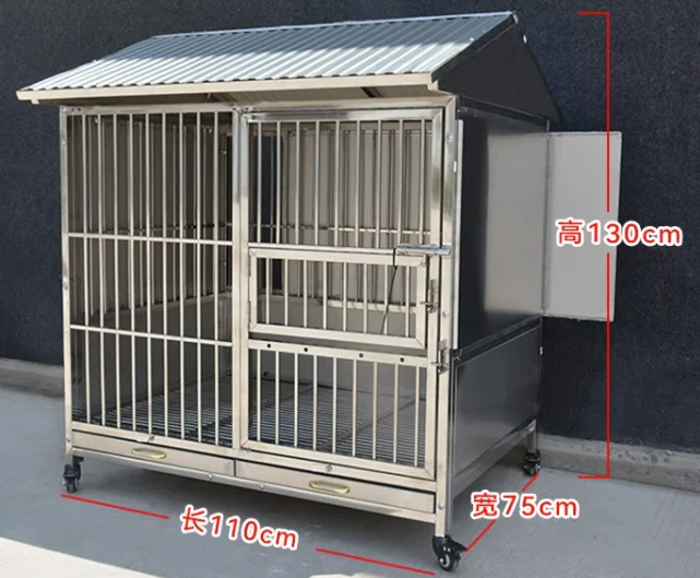 high quality stainless steel strong heavy square tube dog cage home outdoor kennel