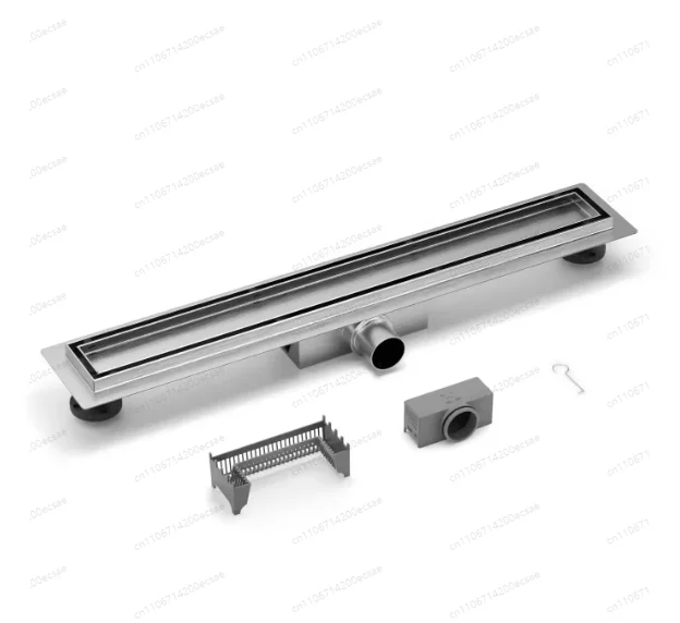 

304 Stainless Steel Floor Drain Bathroom Invisible Drainage Tile Inlay Linear Design Deodorant