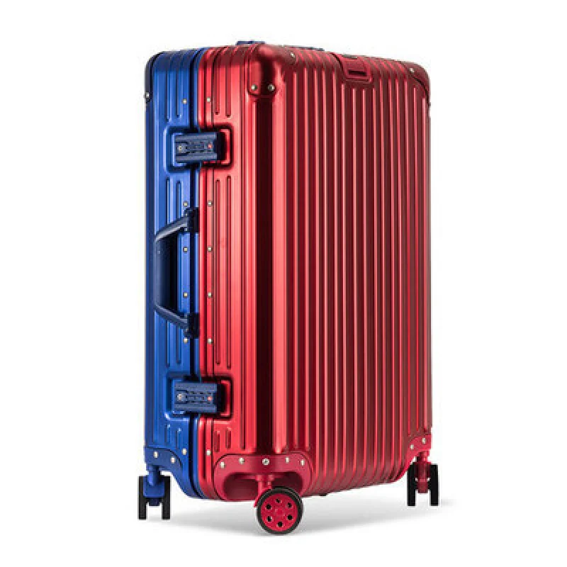 حقيبة سفر معدنية مصنوعة من خليط معدني مقاس 20 بوصة من ألمانيا، حقيبة سفر معدنية للجنسين #3