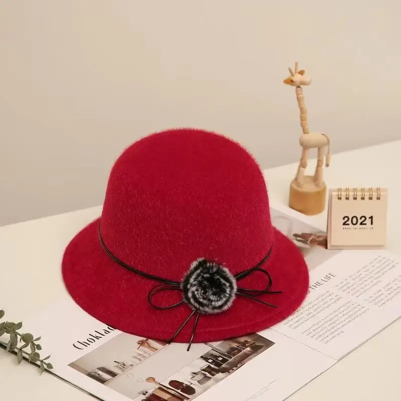 Panama Women's Autumn and Winter Bucket Bowl Fisherman Hat Sunshade Hat Fashion Banquet Cap