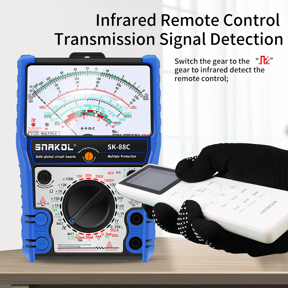 SNAKOL SK88C External Magnetic Pointer Anti-Burn High-Precision Multimeter Universal Meter High-Precision Mechanical Multimeter