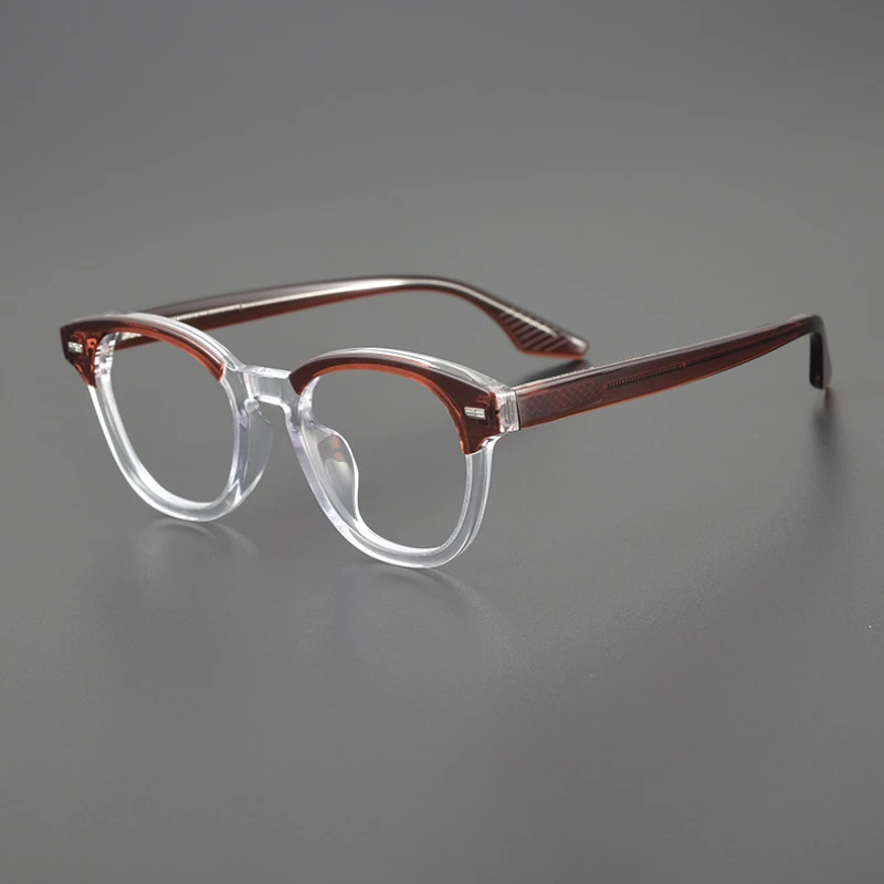 Handmade sheet glasses frame can be paired with myopia glasses frame, men's big face retro transparent