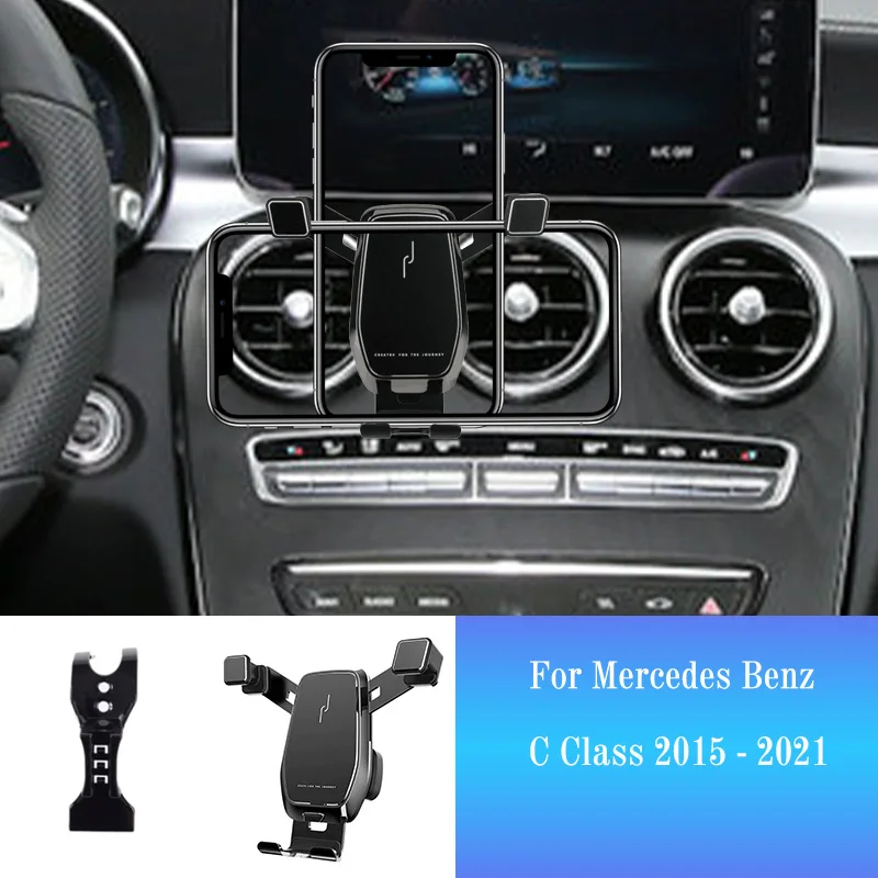 

Автомобильный держатель для мобильного телефона для Mercedes Benz C Class GLC W205 X253, крепление для смартфона, автомобильный Стайлинг, кронштейн, подставка с GPS, вращающаяся поддержка