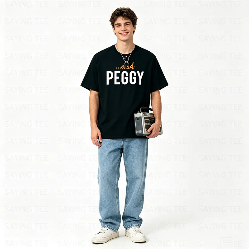 And Peggy Einzigartiges, lustiges Vintage-T-Shirt mit Hamilton-Motiv aus der US-Geschichte, Y2k-Buchstaben, bedruckt, personalisierter Spruch, Humor, Streetwear-Kleidung – Detail 6