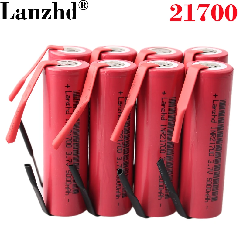 1-10PCS DIY 21700 battery 3.7V  5000mah 5C lithium Li-lon batteries for Toy tools flashlight mobile battery pack 12V 24V