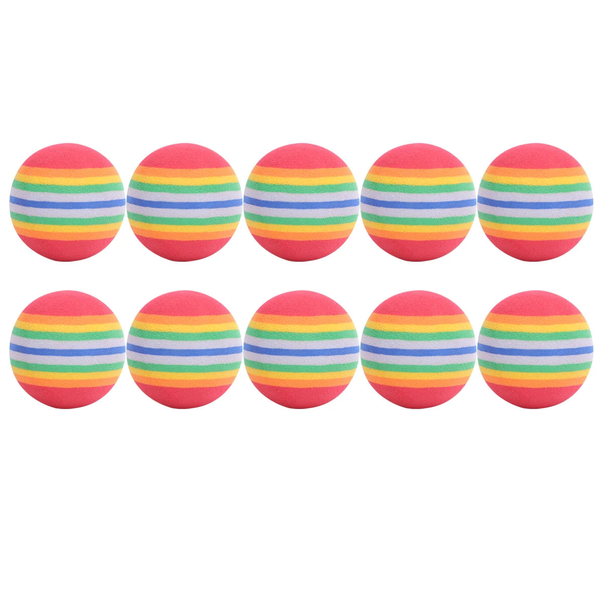 

10 Pcs Golf Practice Ball Training Balls Chipping Game Coloured Sponge Indoor Elastic