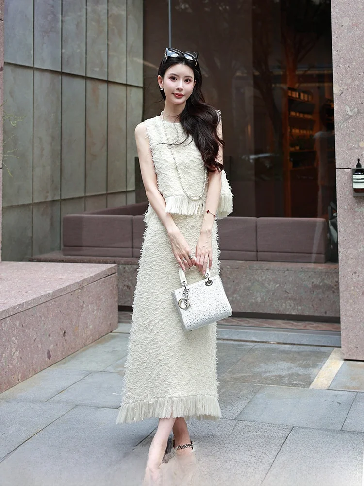 

KUN Heavy Industry A-Line Skirt Women's Design Sensibili Versatile Long Skirt New Sle Commute Simple Polyester Fiber