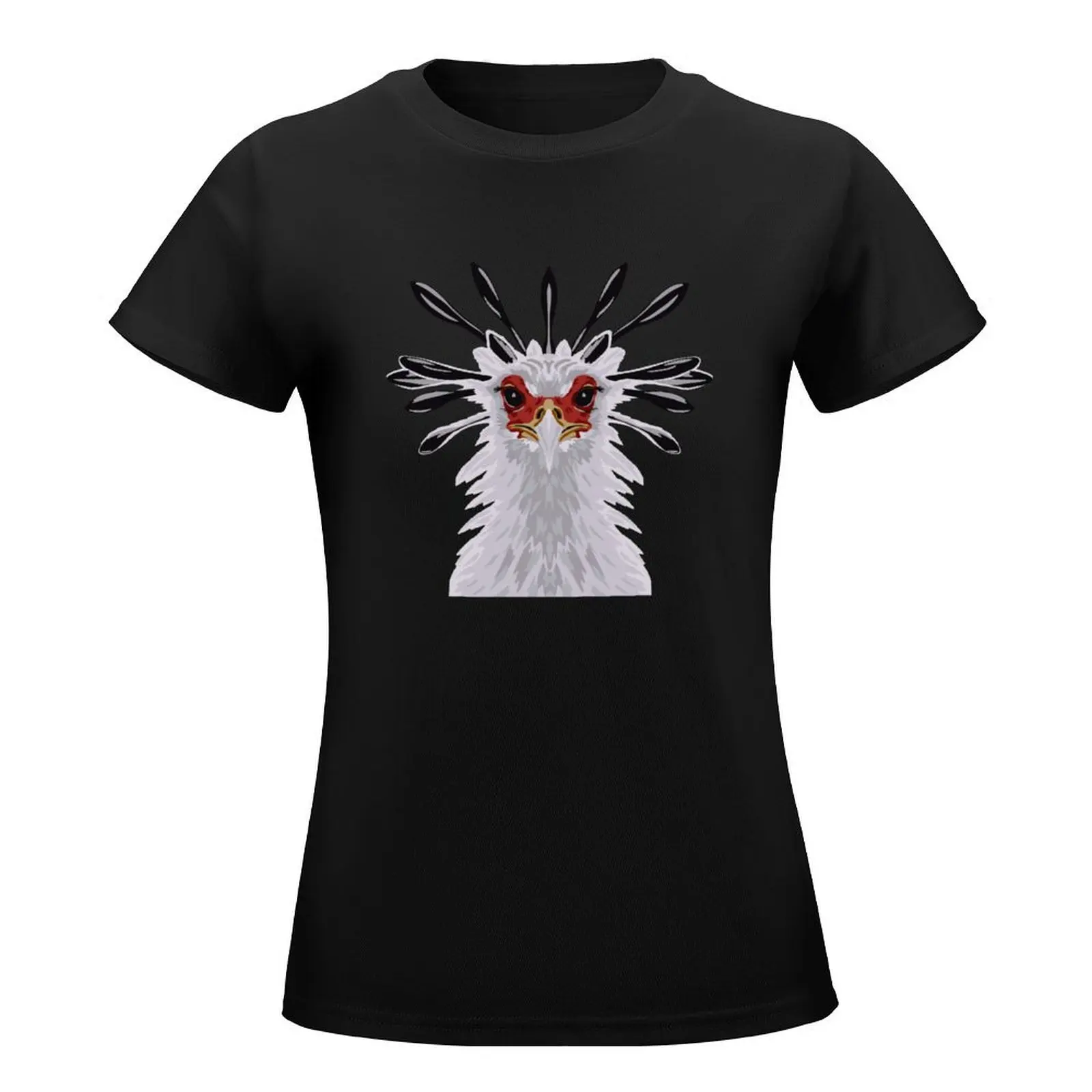 Secretary Bird Portrait T-Shirt korean fashion quick drying quick-drying cute clothes plain t shirts for Women