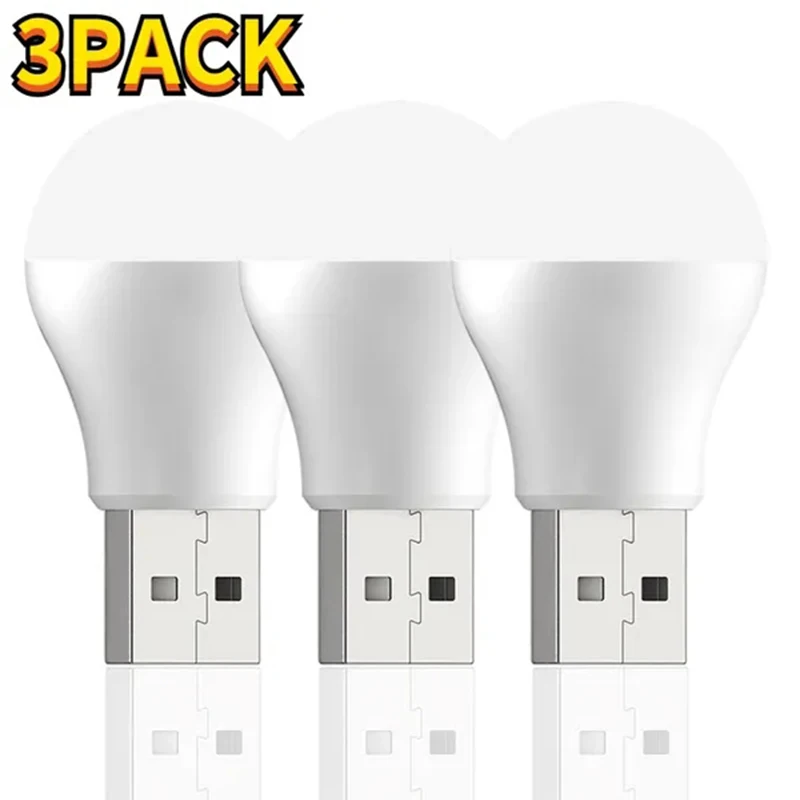 USB Plug Light Computer Mobile Power Charging USB Mini Book Lamp LED Eye Protection Reading Light Small Round Light Night Light