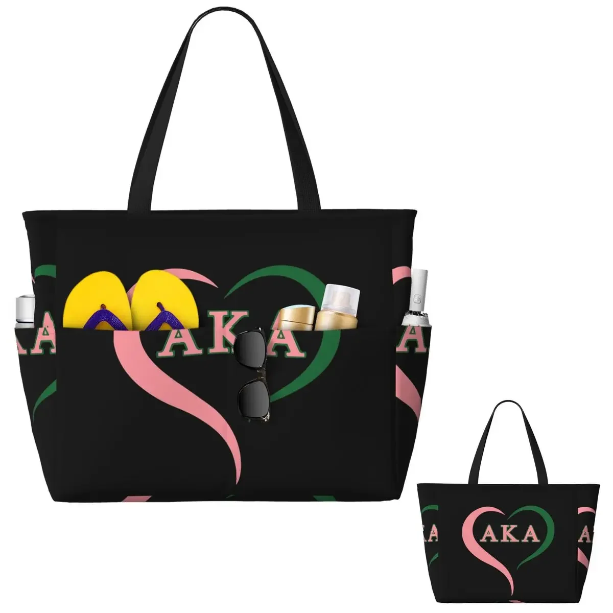 

Sorority Gifts AKA Beach Tote Bag Sport Gym Yoga Duffle Large Tote Bag Women Travel Bag Fitness bag