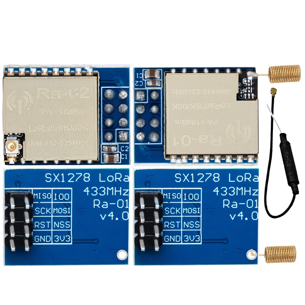 Moduł bezprzewodowy LoRa SX1278 RA-01 RA-02, wykorzystujący technologię rozszerzonego spektrum, 433 MHz, z interfejsem szeregowym SPI i anteną, przeznaczony do Arduino. — zdjęcie produktu 7