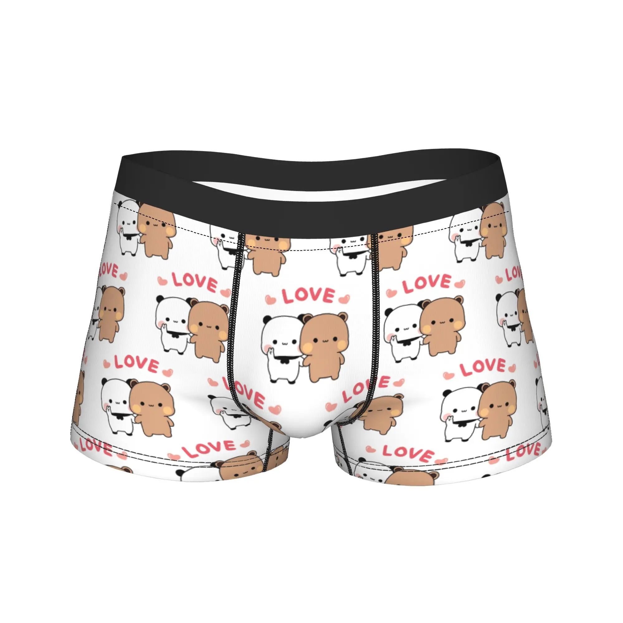 

Мужское нижнее белье Bubu Dudu Love Story, трусы-боксеры с изображением медведя панды, шорты, сексуальные мягкие трусы для мужчин, S-XXL
