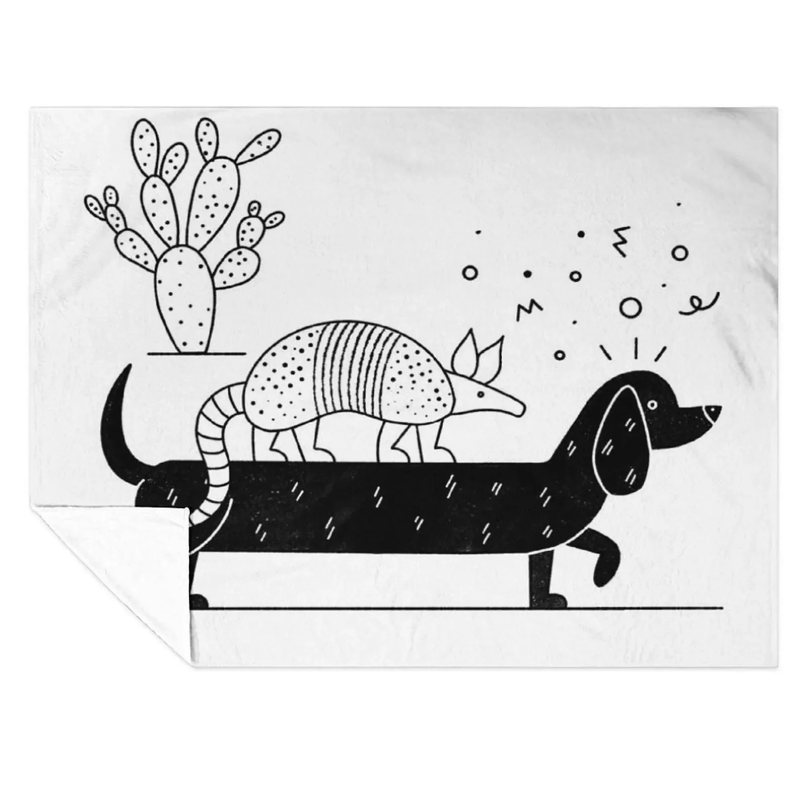 

Armadillo Riding On A Dachshund Throw Blanket Bed linens Beach Designers for sofa Blankets