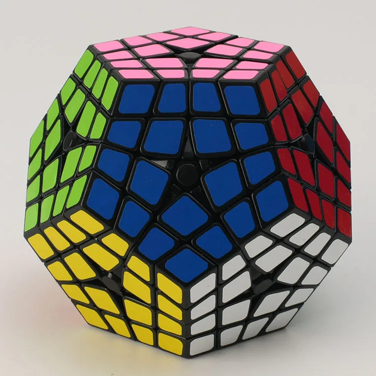 SengSo 4x4 Black Megaminx Magic Cube Speed Cube Stickerless Puzzle Cubo Magico Educational Gift Toy