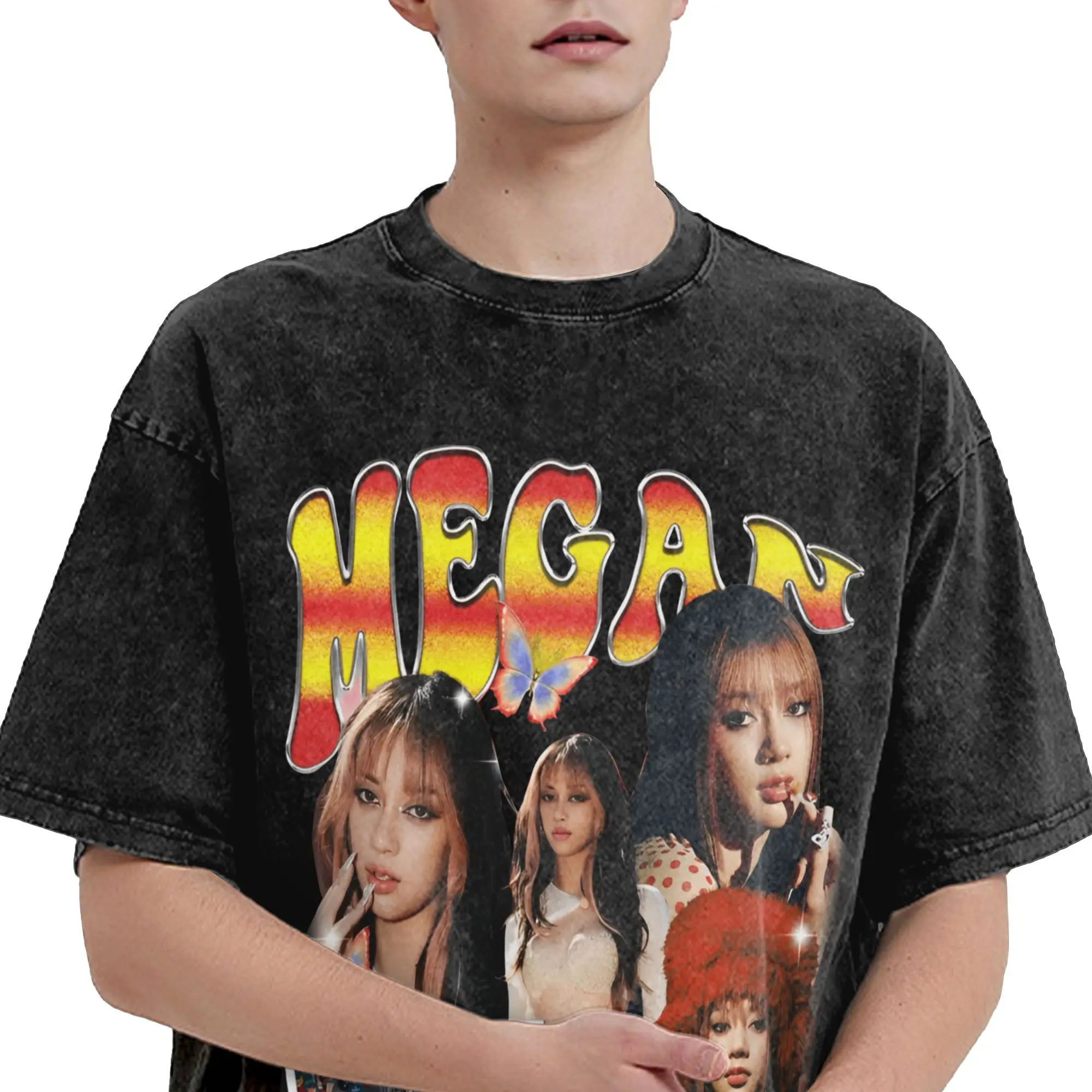 Männer Koreanischen Stil KATSEYE Gnarly T-Shirts Tops Sommer Y2K Spaß Kurzarm T-Shirt Oansatz Trendy Cool Casual T-shirt Billig
