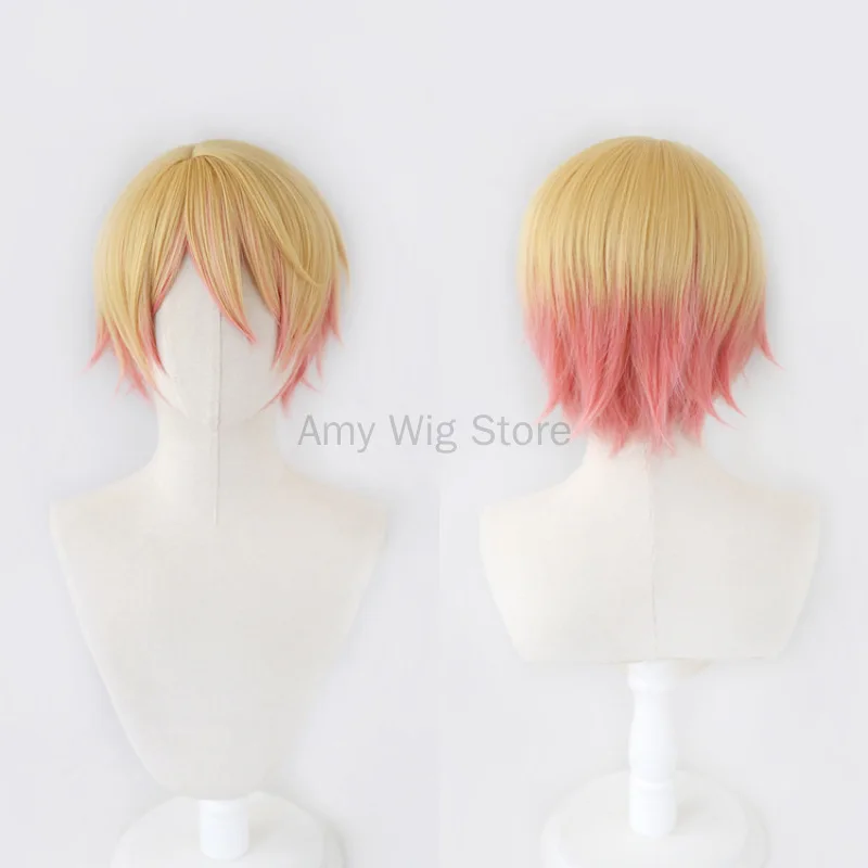 New Halloween Cosplay Tenma Tsukasa Cosplay Wig Anime 30cm Cosplay Hair Gradient Heat Resistant Wigs