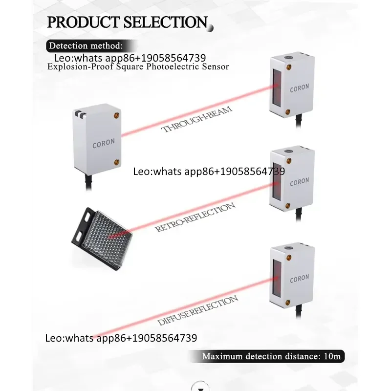 GRM-D31BBT11 NPN 12-24V Explosion-Proof Photoelectric Sensor Switch 20-200mm Optical Distance BGS Diffuse