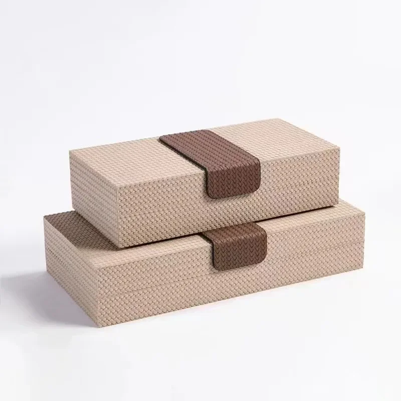 

Lbarley Small Jewelry Box Leather Ring Necklace Bangles Jewelry Boxes Organizer Earrings Display Women Accessories Separator Sto