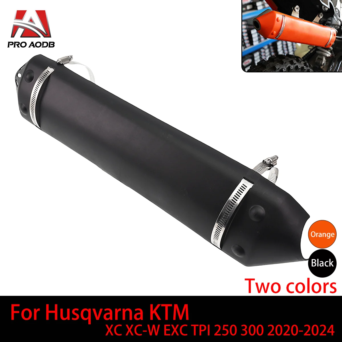 

For KTM Husqvarna 250 300 TE 2020 2024 TPI Erzbergrodeo Exhaust Pipe Protector Heat Shield Cover Guard Moto Universal Parts