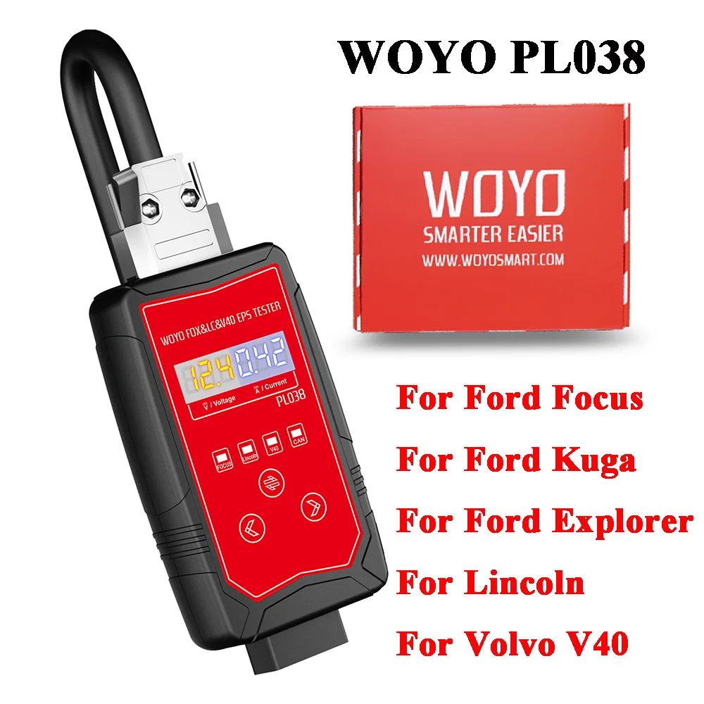 WOYO PL038 Iron Shell Electric Power Steering Wheel Motor Tester EPS Tester For Ford Focus Kuga Explorer Lincoln Volvo V40