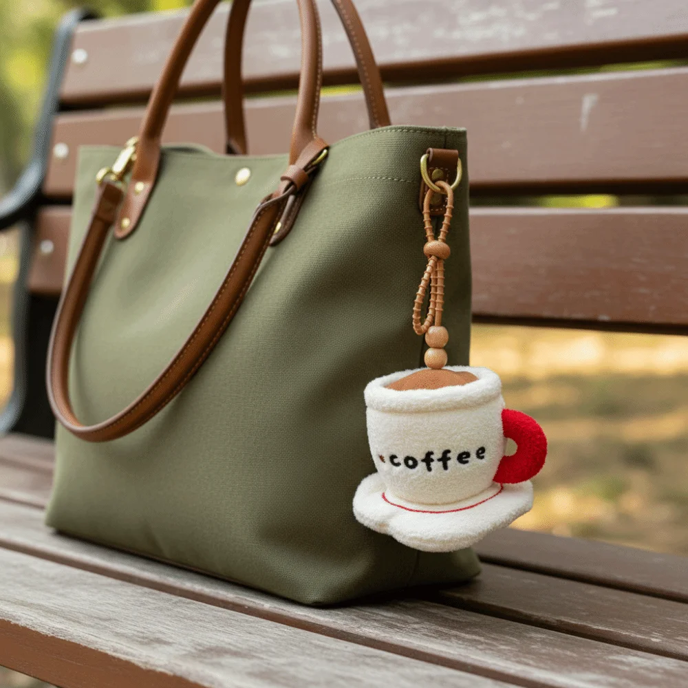 

Afternoon Tea Series Coffee Cup Plush Pendant Simulation Coffee Cup Cartoon Coffee Keychain Bag Charm Cute Plush Doll Hanging