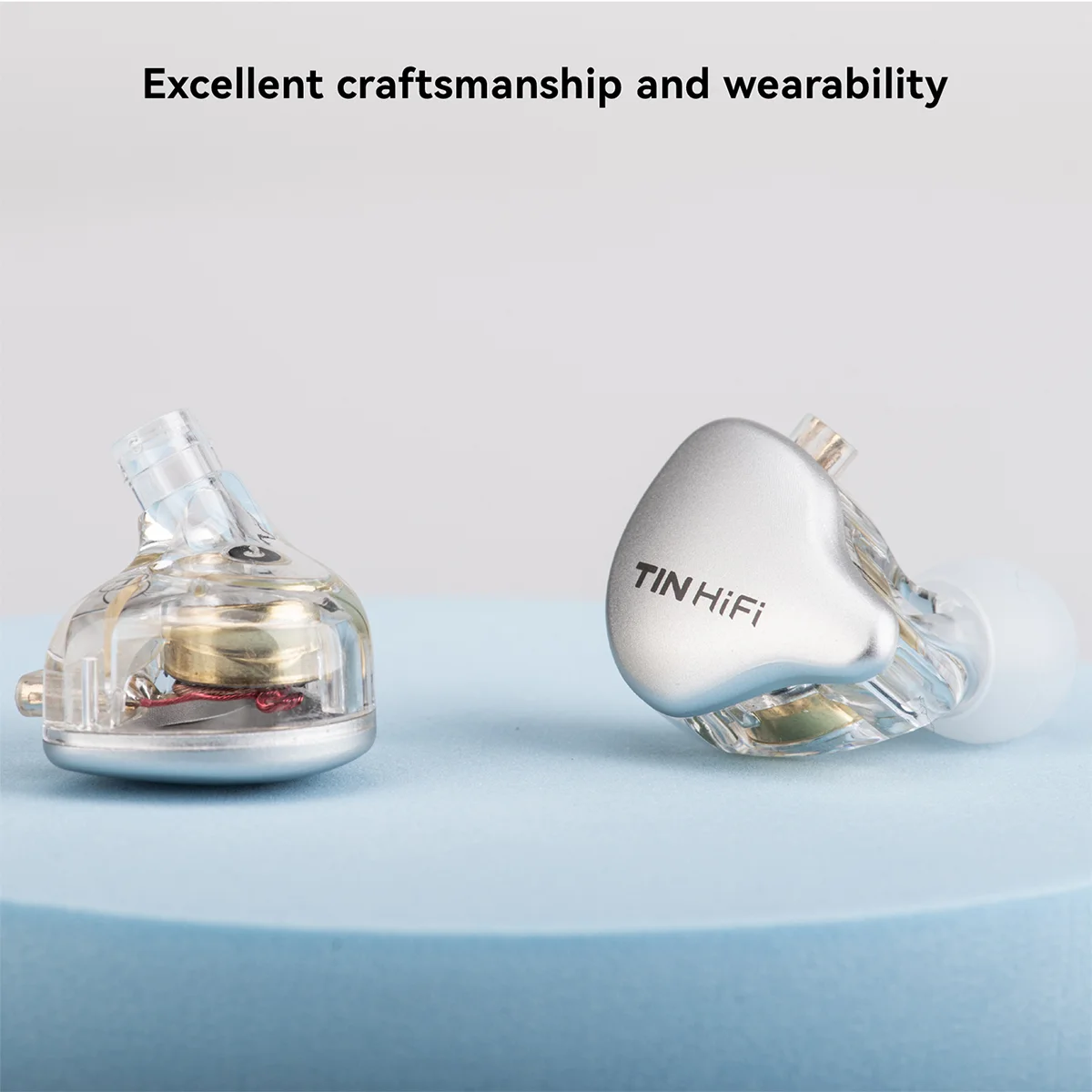 TINHiFi C1 IEM Full Range 10mm DLC Diaphragm Dynamic Driver In Ear Monitor with 0.78mm 2Pin Silver-Plated Cable Audio Earbud