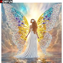 HOMFUN 5D DIY Diamond Painting Special Shape Drill Dream Fairy Crystal Diamond Embroidery Rhinestone Home Wall Decor Art Gift