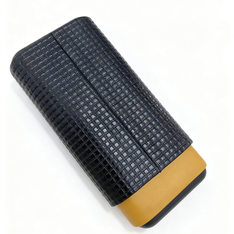 

Cigar Case 3- cigars tubes Leather Travel Portable Humidor with Cedar Wood Lined 97