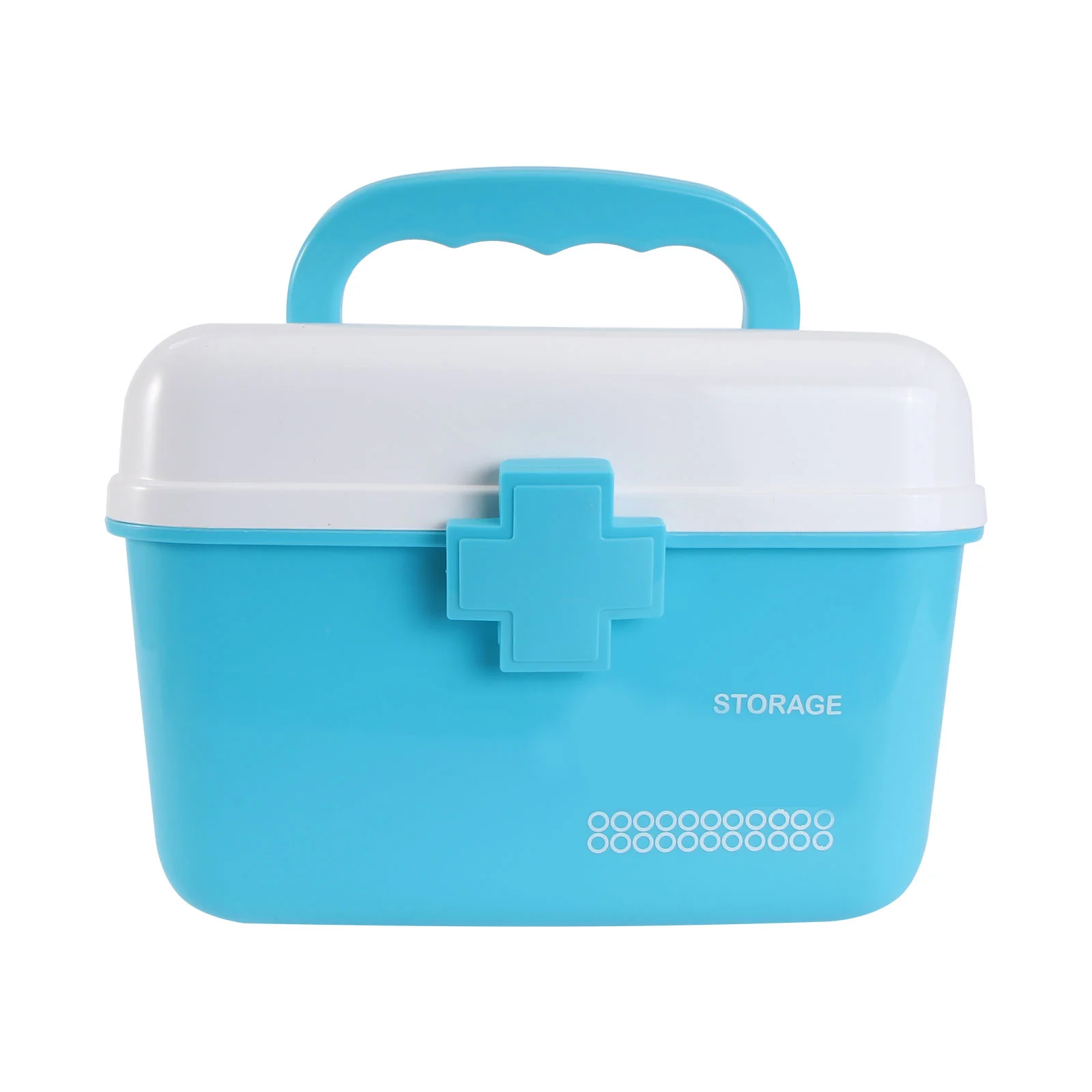 

Handheld Medical Box Plastic First Aid Storage Organizer Compact Medicine Container Double Layer Design For Home Travel