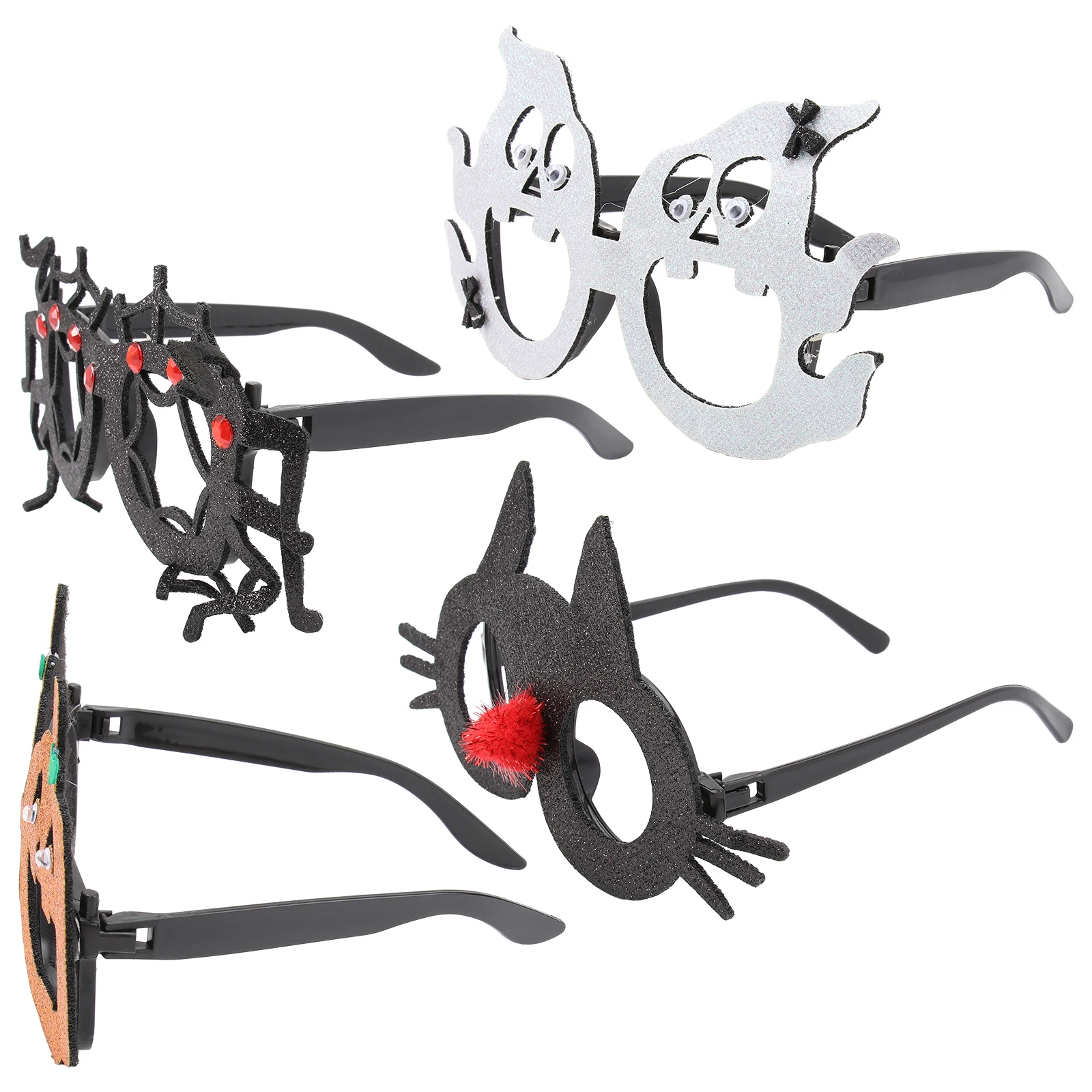 

4pcs Halloween Decorative Glasses Fashion Party Costume Accessories Novelty Sunglasses Festival Prop Kids Family Fun
