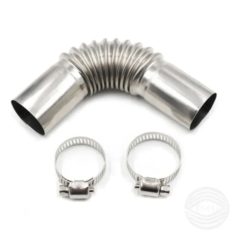 With Clamps for Webasto Air Parking Heater, Car, Boat, RV Outlet for 24mm Stainless Steel Elbow Exhaust Pipe Connector