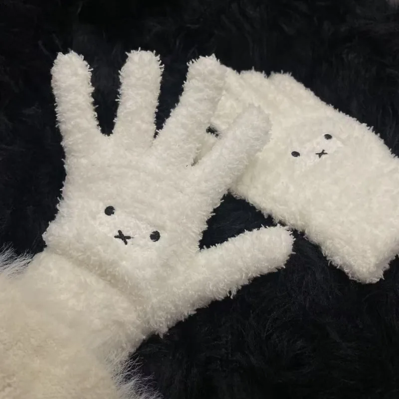 

Популярные перчатки серии Miffy с героями мультфильмов, осенние и зимние перчатки для творчества, изысканные милые теплые утолщенные перчатки, подарки