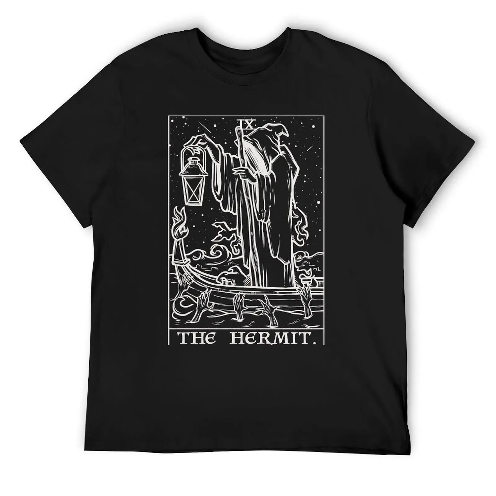 

The Hermit Tarot Card Terror Tarot Shadow Edition Grim Reaper T-Shirt Blouse customs design your own t shirts for men graphic