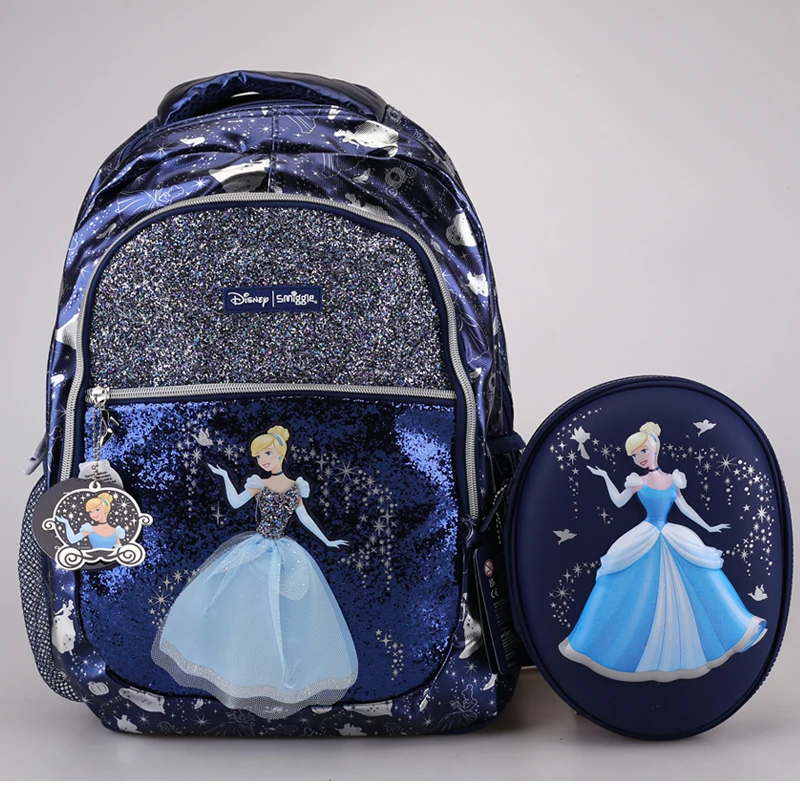 

New Hot Selling Disney Princess Cinderella Stationery Student Shoulders Ultra Light Stress Relieving Backpack Pen Box Set