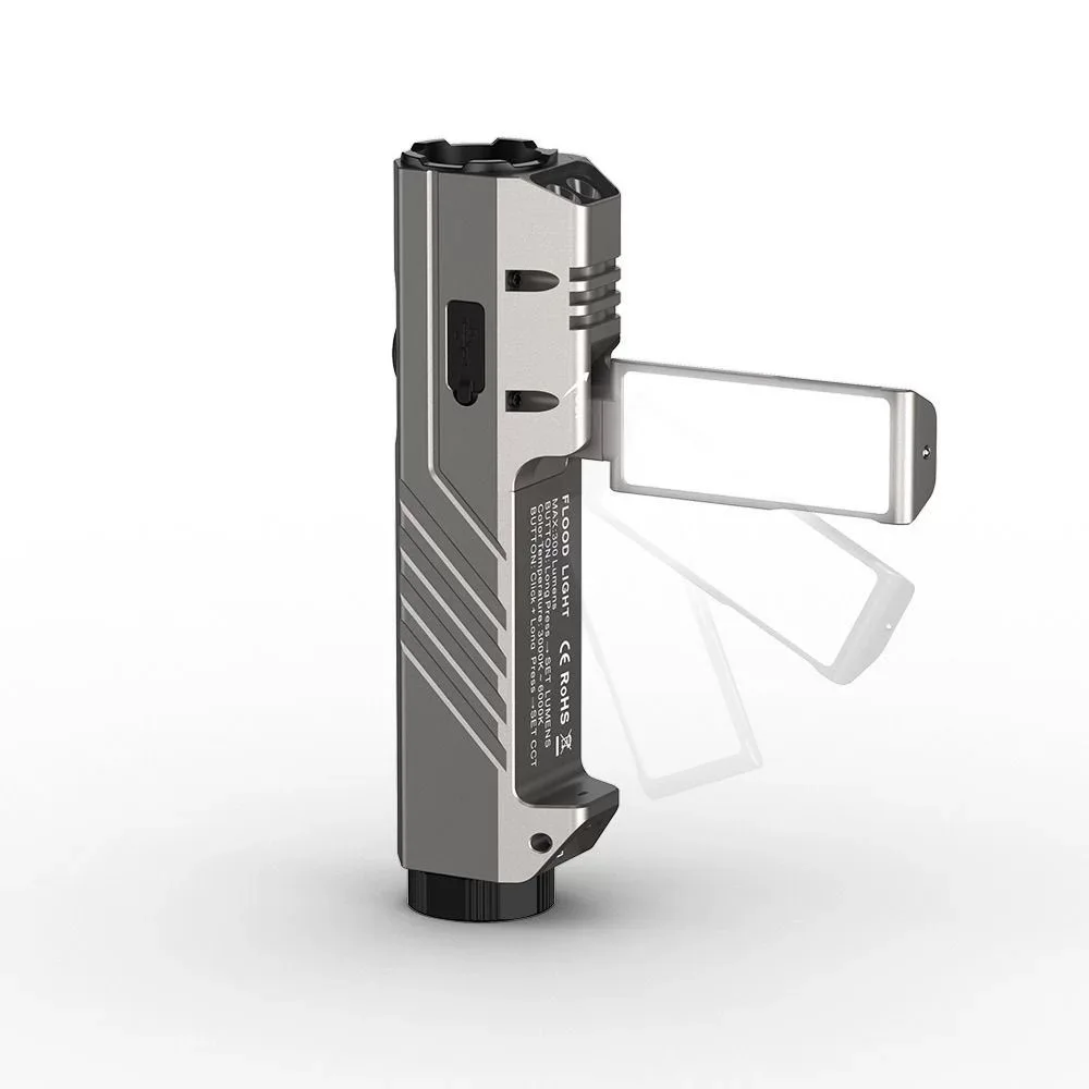 

Фонарь Wurkkos HD05 складной 4-в-1 EDC с УФ-излучением 365 нм, красным точечным и рассеянным светом, светодиодный, макс. 3100 лм, с магнитным выключателем, поворотный, фонарь-прожектор