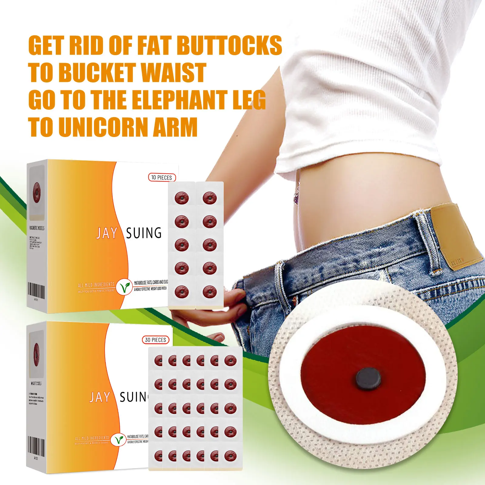 Herbal Belly Button Slimming Patch Natural Weight Loss Body Shaping Thigh & Stomach Fat Reduction Burn Fat Firming Skin Patch