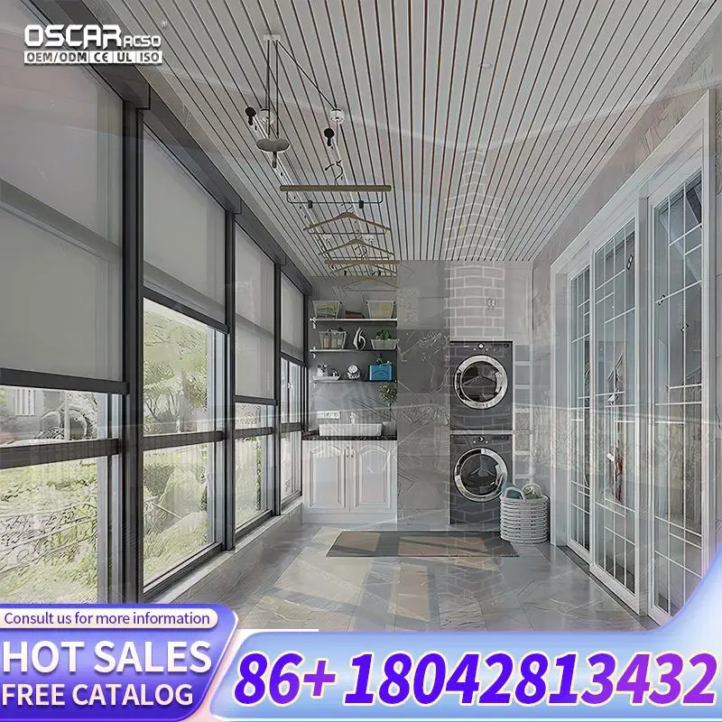 Intelligent Soundproof Anti theft Roller Shutter Windows and Doors New Balcony Aluminum Crystal Shutters for Home Office Store R