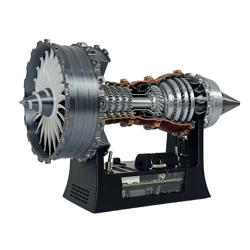 Reversible Two-Way Brushless Turbofan Engine Model High Power Desktop Display Collection Craft for Aviation Fans (