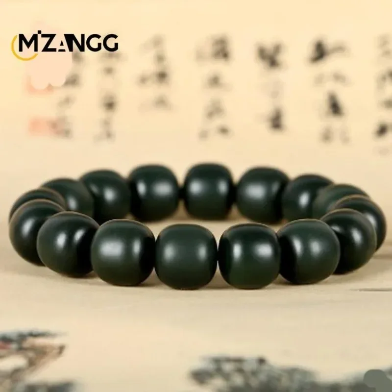 

Natural Hetian Jade Bracelet High Quality Green Jade Beads String Men and Women Luxury Fashion Jewelry Holiday Gifts