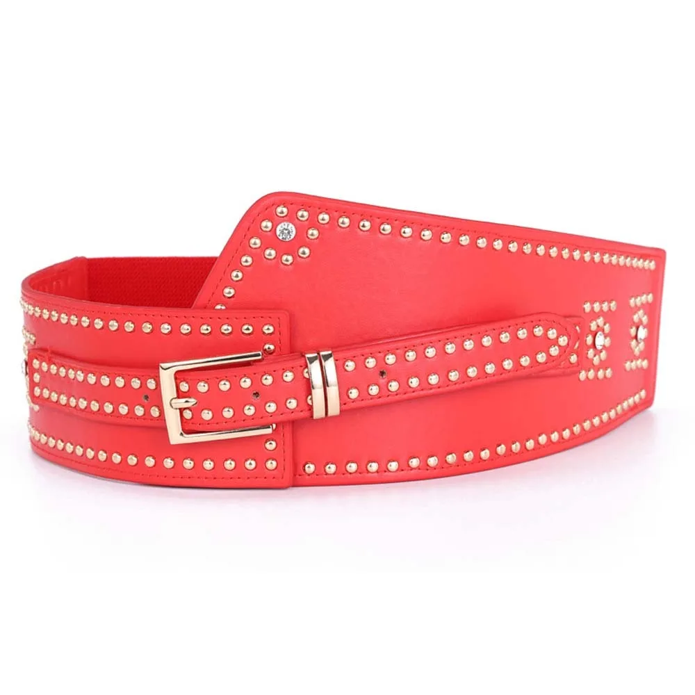 adjustable-rivet-wide-waistbands-punk-style-rhinestone-y2k-cool-girls-belt-solid-color-american-style-irregular-leather-belt