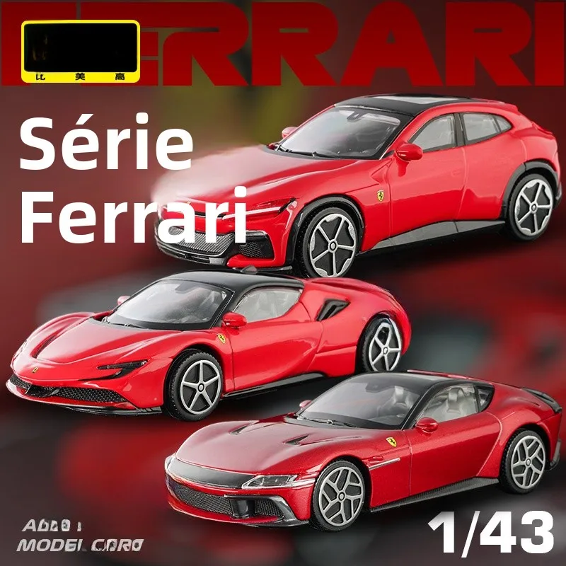Bburago :43  499P SF90 12 Cilindros FUV, Modelo de Carro em Liga, Simulação de Supercarro Esportivo, Brinquedo Coleci...