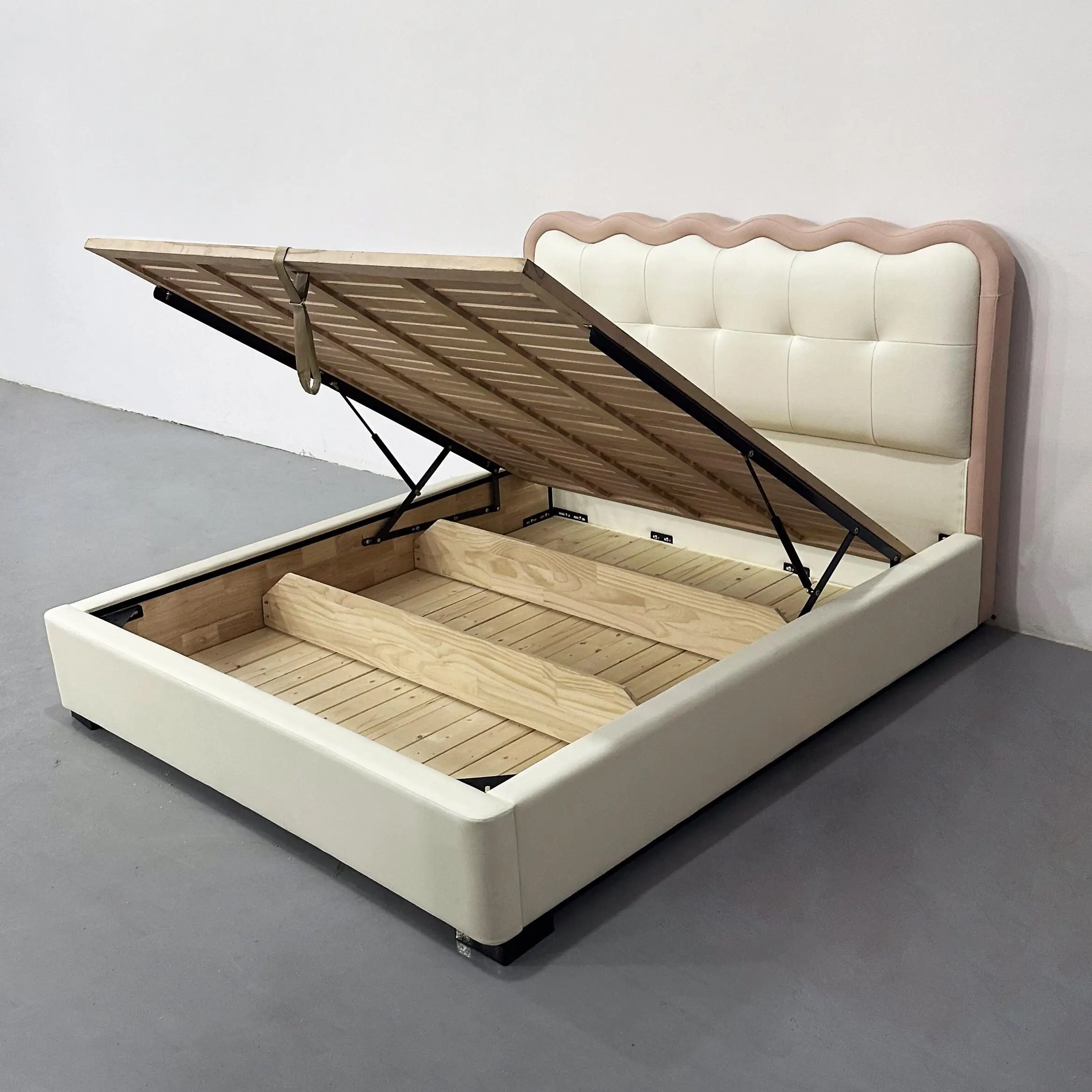 Modern simple ultra-thin bedside bed floor drawer storage bed air pressure box High Quality